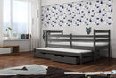 Wooden Double Bed Mondo with Trundle and Storage