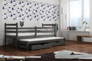 Wooden Double Bed Mondo with Trundle and Storage