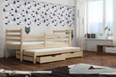 Wooden Double Bed Mondo with Trundle and Storage
