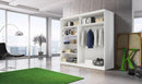 Multi 36 Sliding Mirror Door Wardrobe 203cm