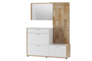 Nolan Hallway Unit in White Matt and Westminster Oak