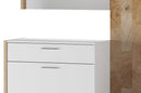 Nolan Hallway Unit in White Matt and Westminster Oak