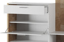 Nolan Hallway Unit in White Matt and Westminster Oak
