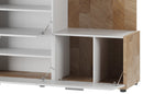 Nolan Hallway Unit in White Matt and Westminster Oak