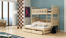 Wooden Bunk Bed Ola with Trundle and Storage