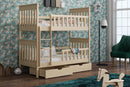 Wooden Bunk Bed Oliver with Storage