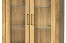 Oslo 12 - 2 Door Tall Display Cabinet in Golden Oak