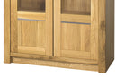 Oslo 12 - 2 Door Tall Display Cabinet in Golden Oak