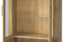 Oslo 12 - 2 Door Tall Display Cabinet in Golden Oak