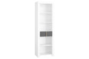 Picolo 01 Tall Bookcase in White