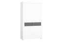 Picolo 03 - 2 Door Wardrobe 106cm in White