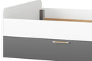 Picolo 11 Kids Bed with Drawer in White and Grey