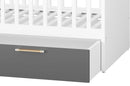 Picolo 14 Cot Bed with Drawer in White and Grey