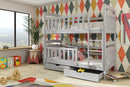 Wooden Bunk Bed Piotrus with Storage