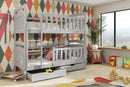 Wooden Bunk Bed Piotrus with Storage