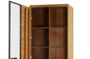 Pratto 10/11 Tall Display Cabinet in Rustic Oak