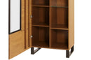Pratto 10/11 Tall Display Cabinet in Rustic Oak