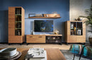 Pratto 10/11 Tall Display Cabinet in Rustic Oak