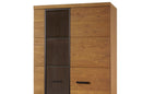 Pratto 12 - 2 Door Tall Display Cabinet in Rustic Oak