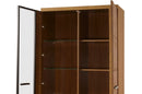 Pratto 12 - 2 Door Tall Display Cabinet in Rustic Oak