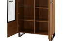 Pratto 12 - 2 Door Tall Display Cabinet in Rustic Oak