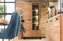 Pratto 12 - 2 Door Tall Display Cabinet in Rustic Oak
