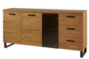 Pratto 47 Display Sideboard Cabinet in Rustic Oak