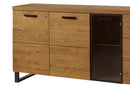 Pratto 47 Display Sideboard Cabinet in Rustic Oak