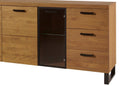 Pratto 47 Display Sideboard Cabinet in Rustic Oak