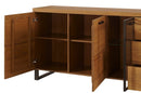 Pratto 47 Display Sideboard Cabinet in Rustic Oak