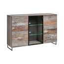 Plank Display Sideboard Cabinet in Canyon Manor Wood