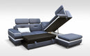 Romano Corner Sofa Bed with Pouf