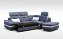Romano Corner Sofa Bed with Pouf