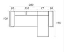 Silver 2 Corner Sofa Bed