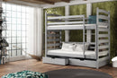 Wooden Bunk Bed Slawek with Storage