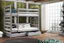 Wooden Bunk Bed Slawek with Storage