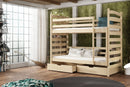 Wooden Bunk Bed Slawek with Storage