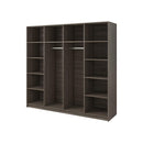 Latte 2 Sliding Mirror Door Wardrobe 230cm in Black Norwegian Pine