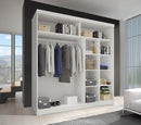 Torino Sliding Mirror Door Wardrobe 204cm in Sonoma Oak