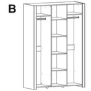 Desjo 06 3 Door Wardrobe with Mirror 140cm