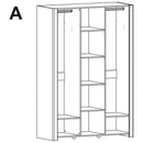 Desjo 06 3 Door Wardrobe with Mirror 140cm