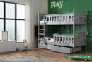 Wooden Bunk Bed Tezo with Storage in Grey 180/90 FD