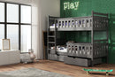 Short Wooden Bunk Bed Tezo with Storage