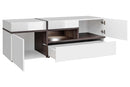 Cross Living Room Set in White Gloss and Elm