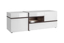 Cross Living Room Set in White Gloss and Elm