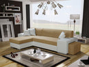 Vera Twin Corner Sofa Bed with Pouf