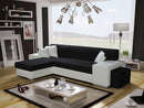 Vera Twin Corner Sofa Bed with Pouf