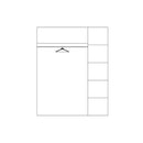 Velvet V-73 3 Door Wardrobe 160cm