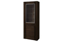Velvet 10/11 Tall Display Cabinet in Black Oak