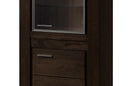 Velvet 10/11 Tall Display Cabinet in Black Oak